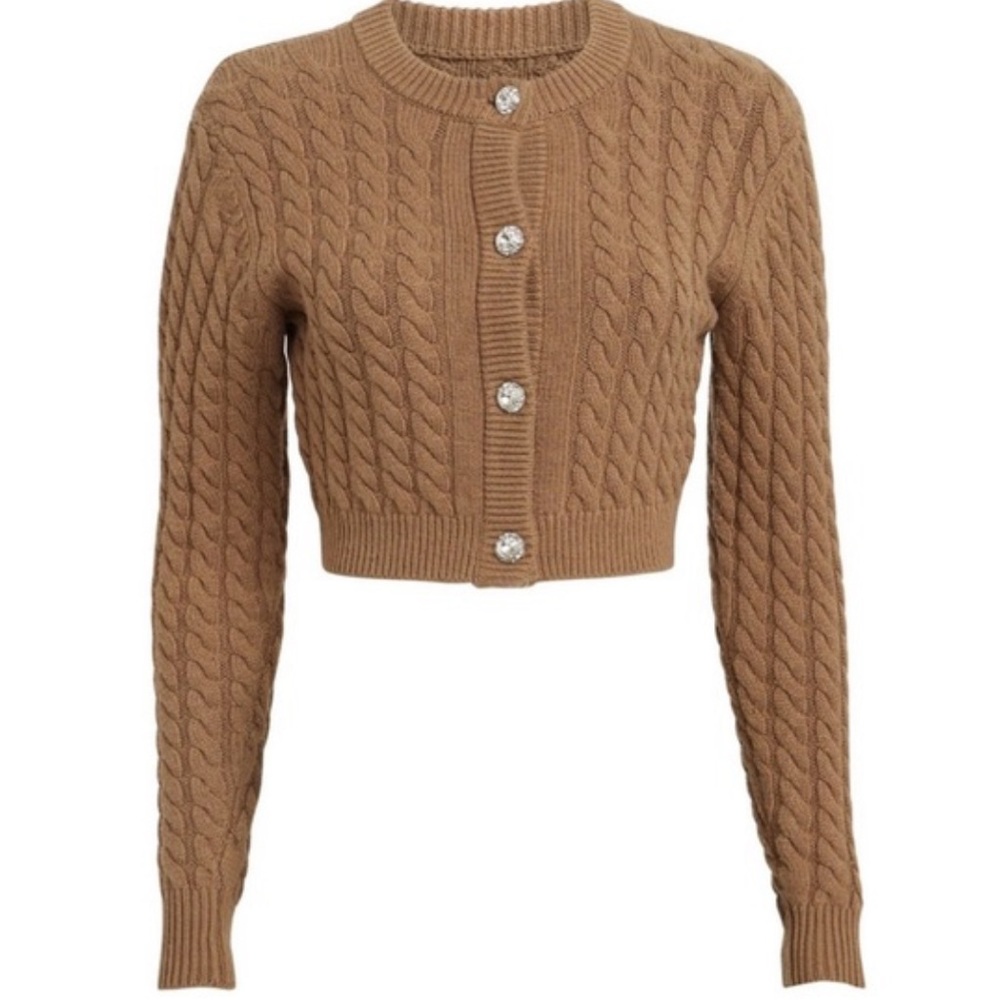 Ronny Kobo cableknit cardigan sz S - Picture 2 of 5